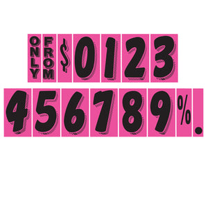 7.5" Windshield Numbers - Pink & Black (#140)