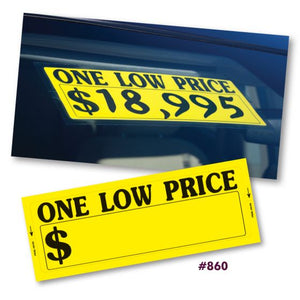 "One Low Price" Window Stickers (#860)
