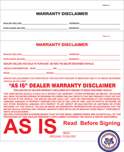 AS-IS Disclaimers (SS-11)