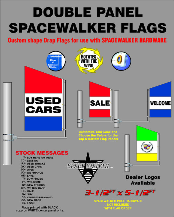 Double Panel Stock Spacewalker Flags