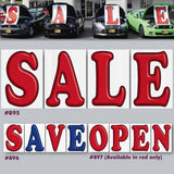 3-D Jumbo Under-hood Sign Sets (#895 / #896 / #897)