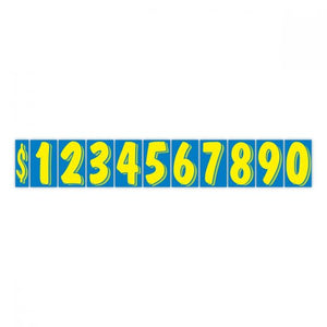 7.5" Windshield Numbers - Blue & Yellow (#359)