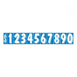 7.5" Windshield Numbers - Blue & White (#362)