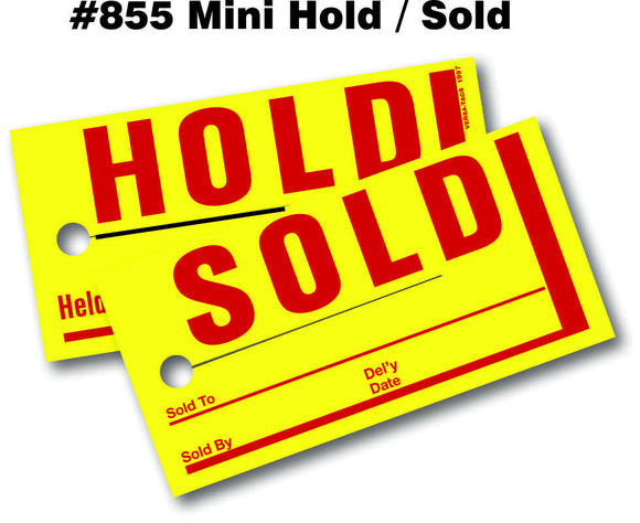 Mini Hold / Sold Tags  (#855)